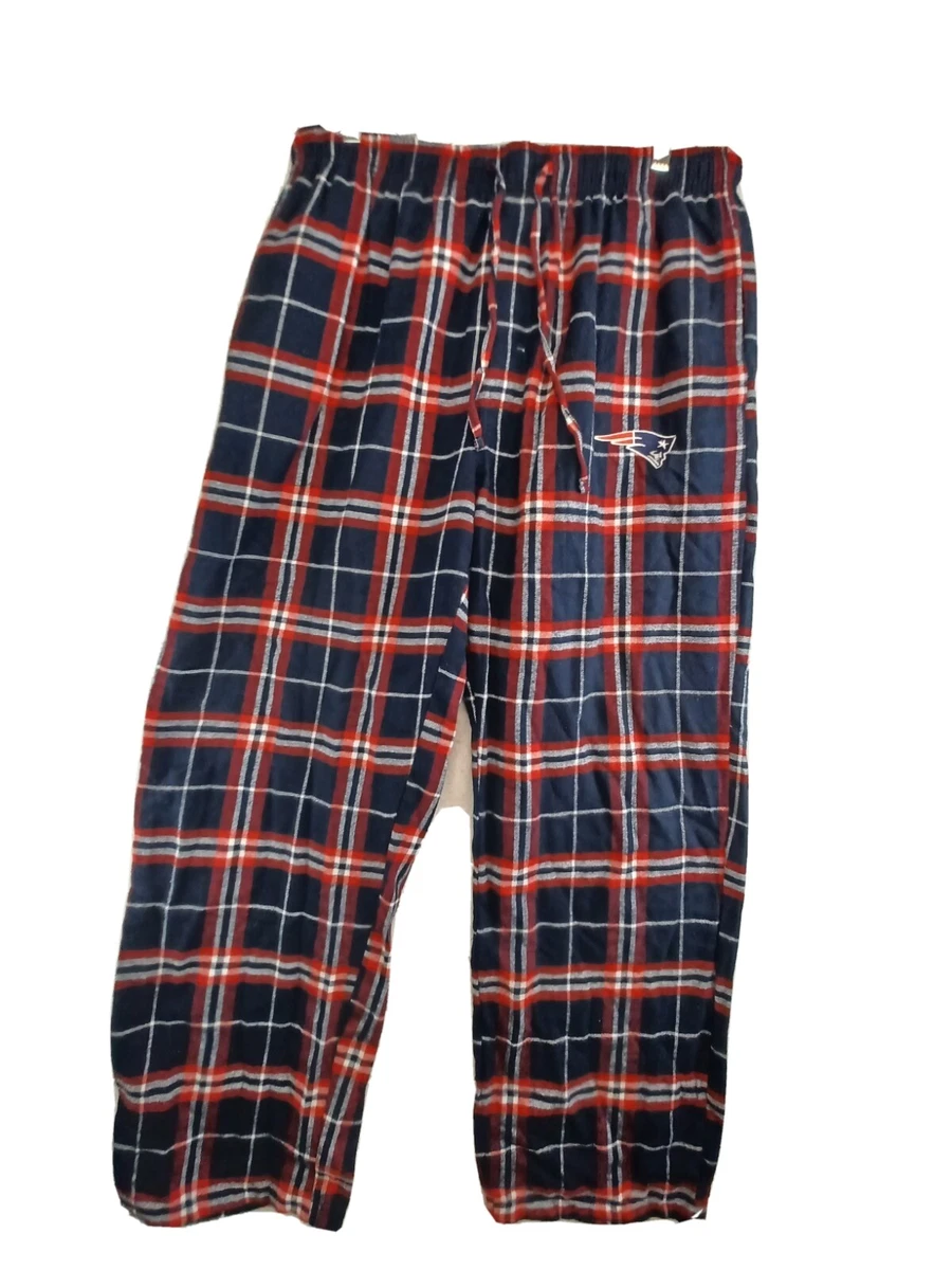 NFL New England Patriots Pajama Pants Men s Large Blue Red Plaid
