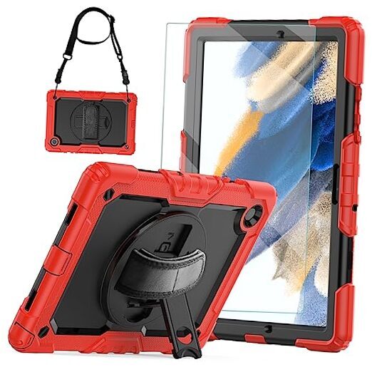 Case for Samsung Galaxy Tab A8 10.5 2022 SM-X200/X205/X207 with Tempered Red
