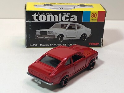 TOMY TOMICA No. 80 MAZDA SAVANNA GT RACING/RX-3 RED MADE IN JAPAN