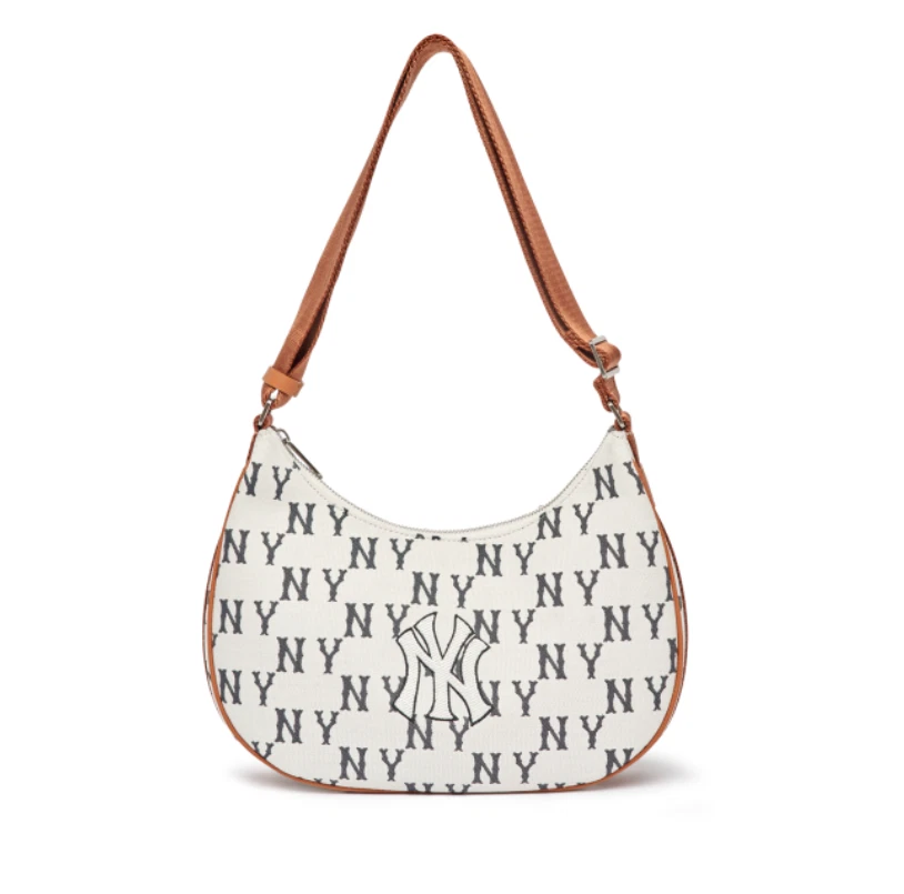 MLB Korea Monogram Jacquard Hobo Bag