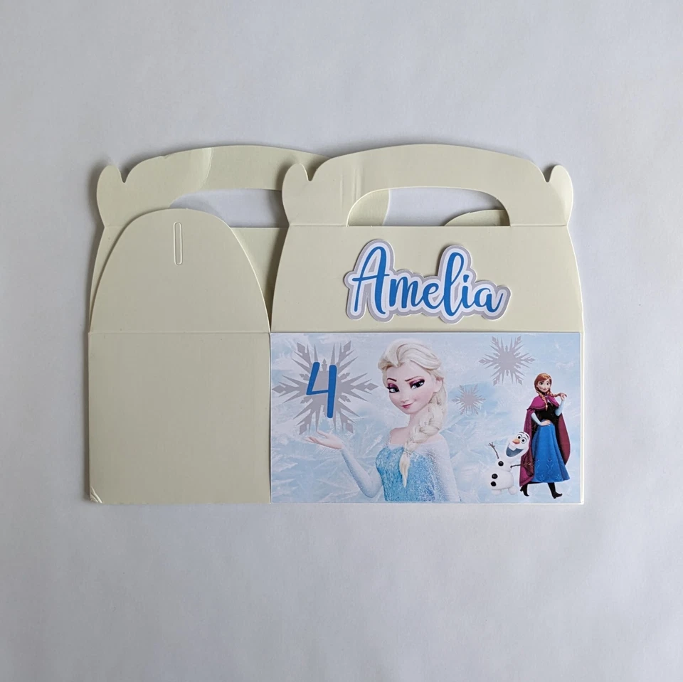 NUEVAS Cajas Personalizadas 2D FROZEN Fiesta Cumpleaños (Juego de 10) Foto 2 de 4
