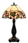 Tiffany Table Lamp 100% Genuine Stained Glass (14 inch wide)