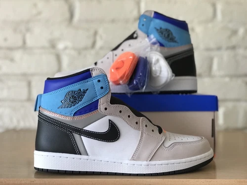 Nike Air Jordan 1 High OG Prototyp weiß mehrfarbig DC6515-100 Herren Gr. 9,5 Neu