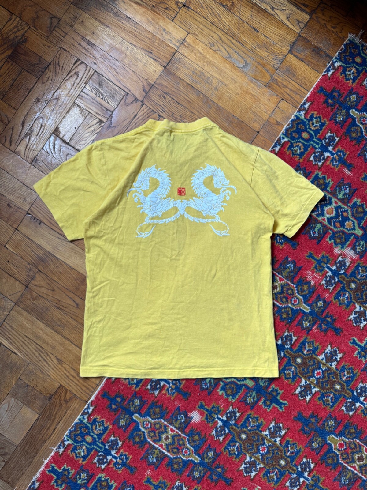 Vintage 90s Stussy Dragon Logo Single Stitch Skate Surf Tee Rare Retro Shirt