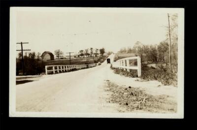 Beecher Illinois IL 1920s RPPC Old Dirt Dixie Highway, Rail, Model A Truck, Farm