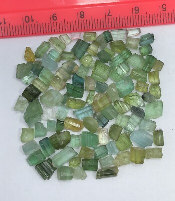 80 Carat Faceted Bi Colour Natural Tourmaline From Afghanistan Loose Gemstone