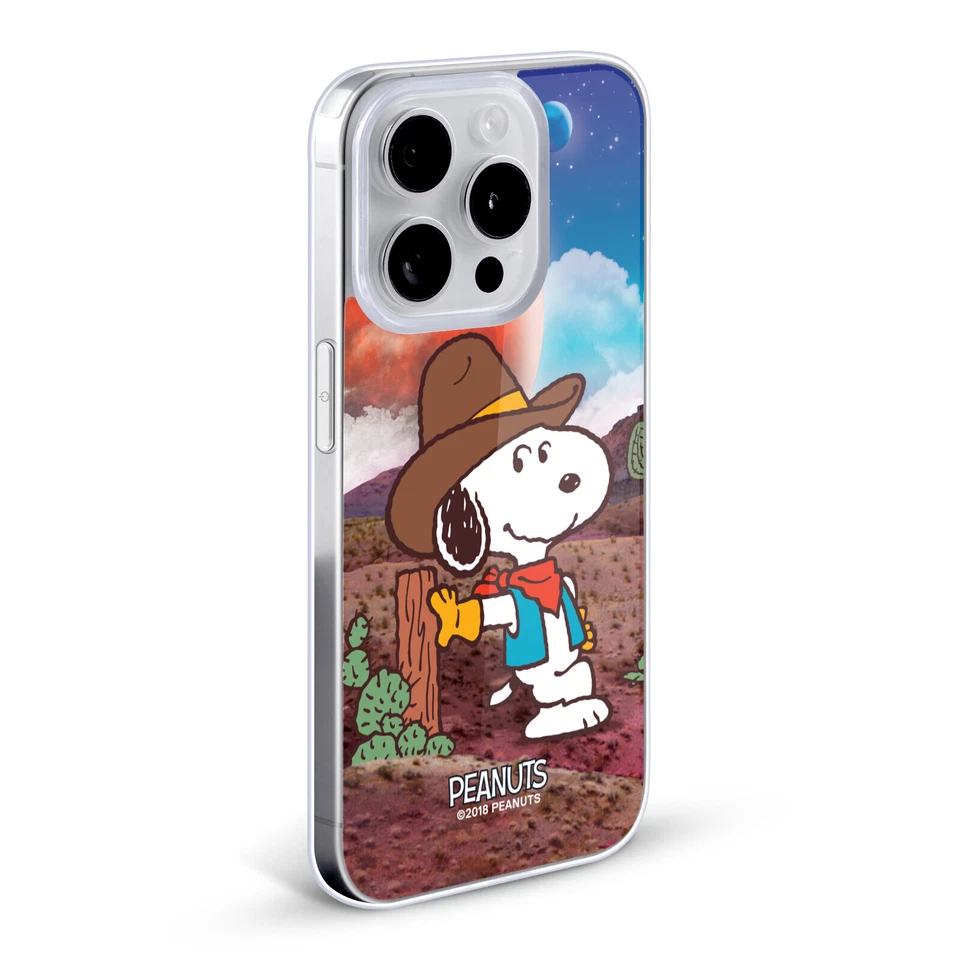 OFFICIAL PEANUTS SNOOPY SPACE COWBOY GEL CASE FOR APPLE iPHONE PHONES - Image 2 of 4