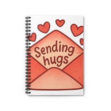 Spiral Notebook Student Journal Love Letter Envelope Sending Hugs
