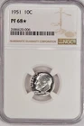 1951 Roosevelt Dime Proof NGC PF 68 STAR PR68* Frosty Coin 10C