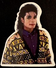 MICHAEL JACKSON STICKER             2 1/2  X 2   GLOSSY  AWESOME    