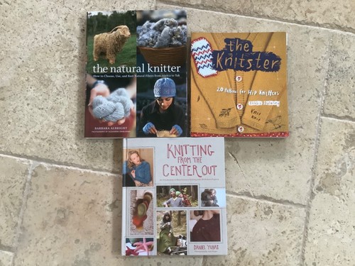The Natural Knitter, The Knitster & Knitting From the Center Out - Book Lot