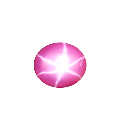 Gemstone Certified Natural- Pink Star Ruby 4.00CT 6 Rays Oval Shape Loose Gems