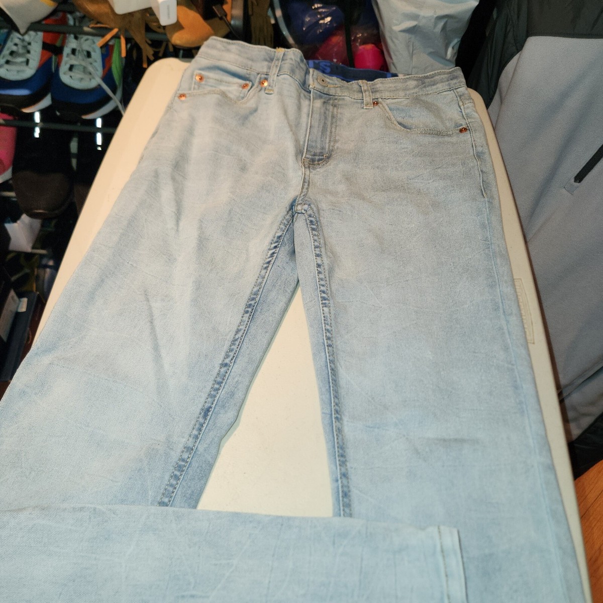 Levi's 502 Jeans Mens Boys 16 Regular 28X30 Light Blue Denim | eBay