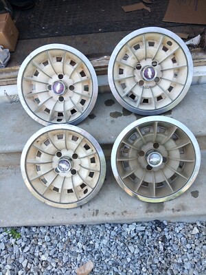Set Of Four 1975 76 78 79 80 Chevrolet Monza 12 slot Hubcaps Wheel Covers 13''