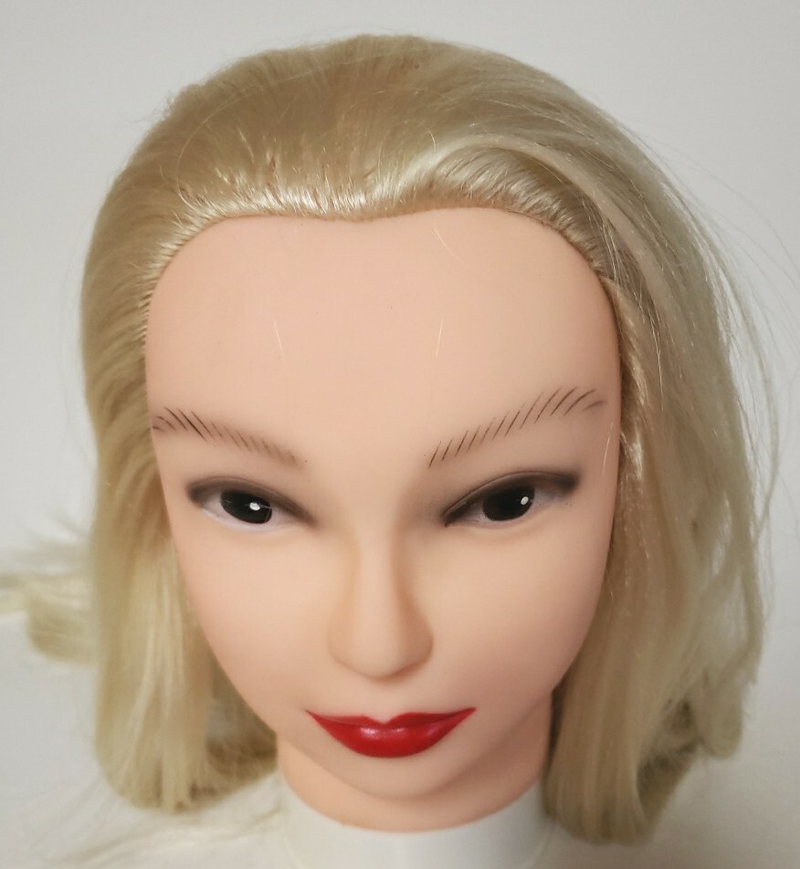 Mannequin Head Hairstylists' Training & Styling Doll 18" Blonde Hair 15