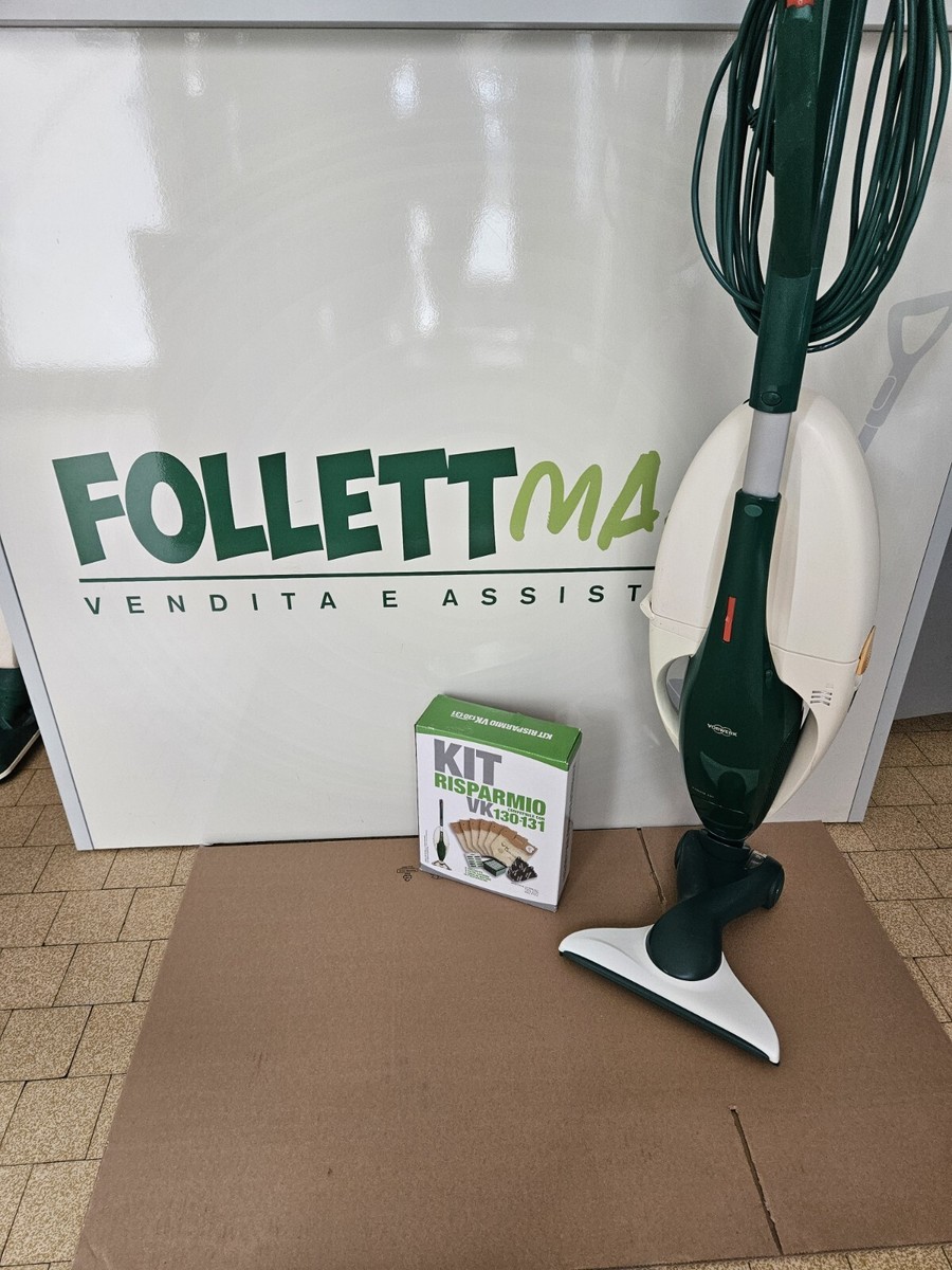 Sacchi Folletto 10 Sacchetti Aspirapolvere Filtri Per Vorwerk VK130 VK131 - Ricambi Compatibili Sacchetti Folletto