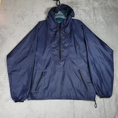 Vintage Helly Hansen Windbreaker Jacket Mens Large Blue Hooded VTG. 90s