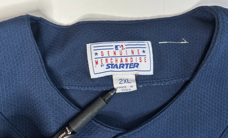 Camiseta deportiva vintage Starter Nomar Garciaparra Boston Red Sox para hombre XXL abotonada EE. UU. Foto 4 de 4