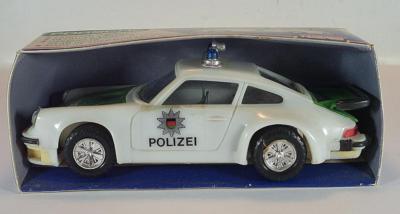 Hanson Hongkong Porsche 934 Polizei Kunststoff Friktion Länge 15cm OVP #1276