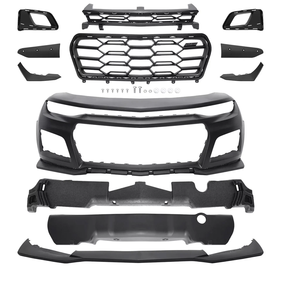 Substituição completa do para-choque dianteiro para 2016-2018 Chevy Chevrolet Camaro estilo 1LE - Imagem 2 de 4