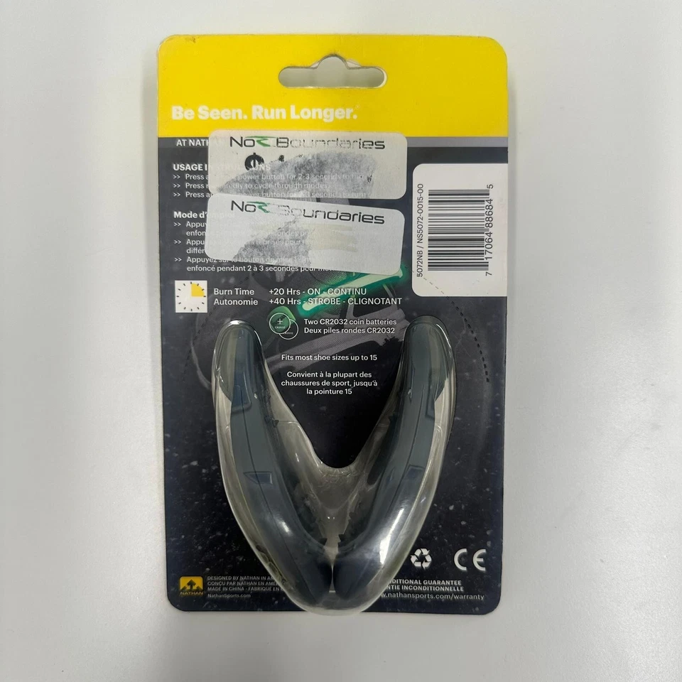 Светодиодный фонарь для ног Nathan Sports Safety LightSpur (2 УПАКОВКИ) - Изображение 2 из 2