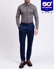 RRP €860 SAINT LAURENT Knitted Shirt Size M Wool Blend Two Tone Made in Italy