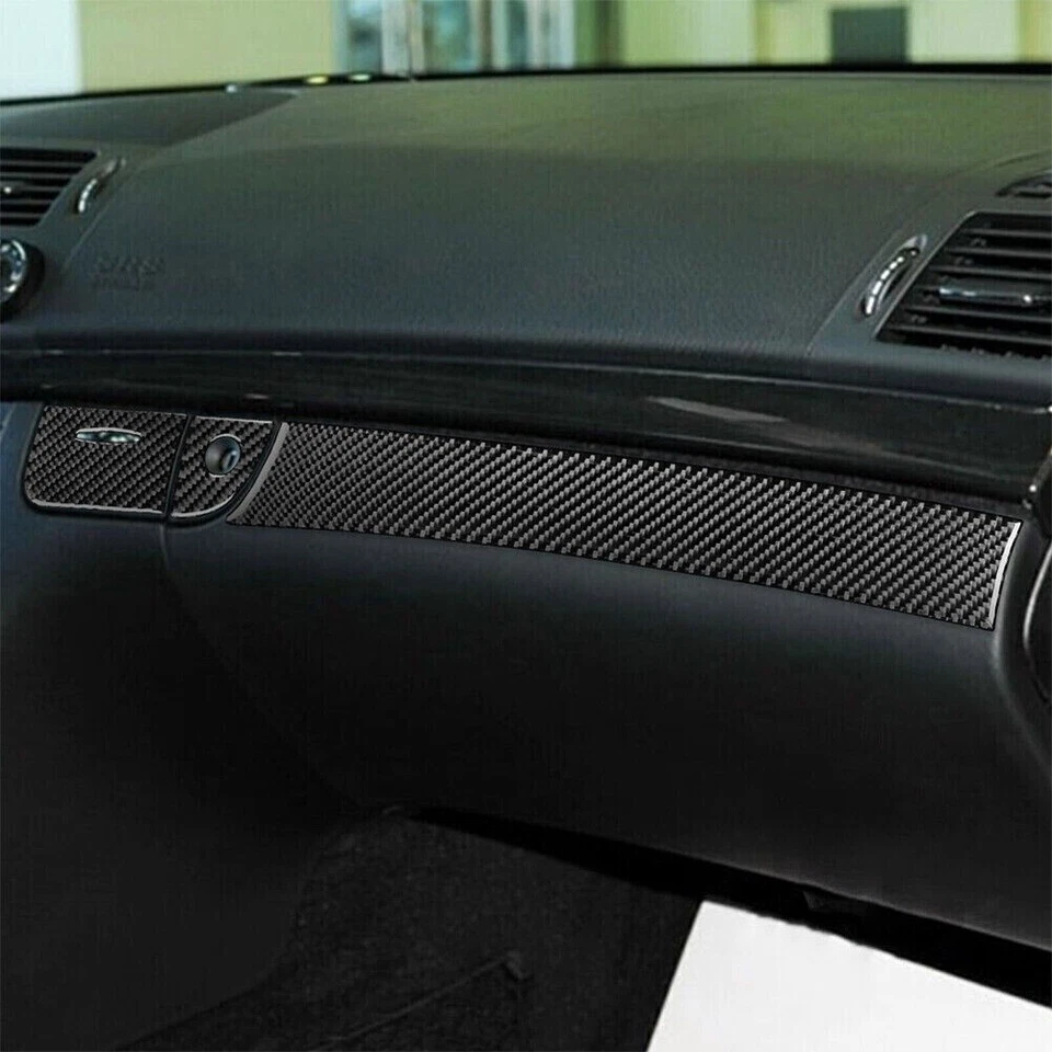 3X Cover Trim Passenger Dashboard Carbon Fiber For Mercedes-Benz W211 2003-2009 - Image 3 of 4