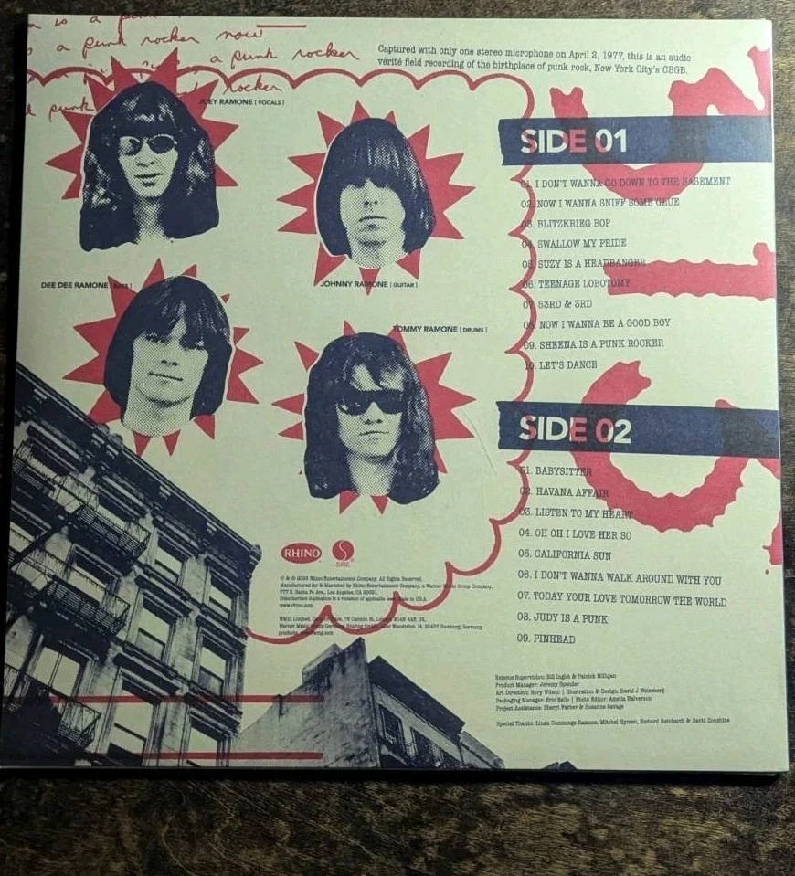 RAMONES Live At CBGB, 1977 USA LP Color Vinyl RSD Black Friday 2025 - Image 2 of 2