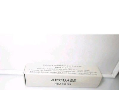 Amouage REASONS Sample New in box essence de parfum 2ml HTF sample