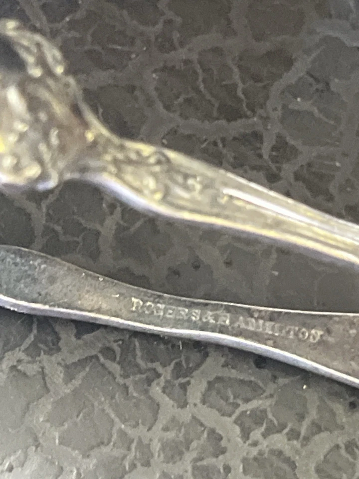 Antique Rogers & Hamilton Sugar Tongs Park Hotel Silverplate Ornate 1890s - Image 2 of 4