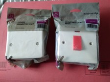 COOKER CONNECTION UNIT + 1G DP SWITCH WITH NEON, Knightsbridge square edge.