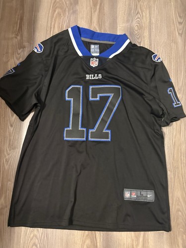 Nike Josh Allen Blackout FAN MADE REPLICA JERSEY Buffalo Bills MENS L