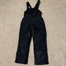 All in Motion Kids 6/7 Snow Bib Pants Overalls Water/Wind Resistant Black, Sz S
