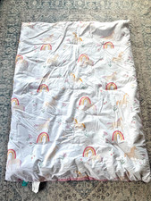 Pillowfort Toddler / Crib Comforter Rainbow Unicorn Print 52 x 41