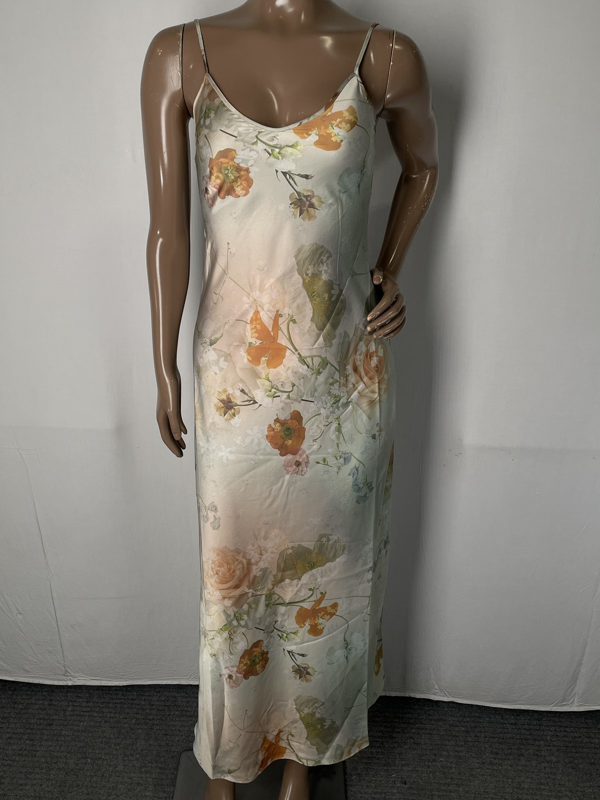 AllSaints Womens Dress Haze Blush Pink Size 0 Bryony Floral Slip Sleeveless