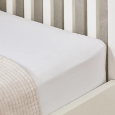 THE LITTLE WHITE COMPANY Jersey Fitted Sheet cot bed