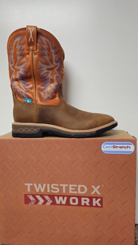Twisted X Western 11" Mens Brown Leather Work Boot - Picture 4 of 11