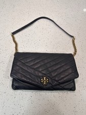 Tory Burch Kira Chevron clutch black - lambskin