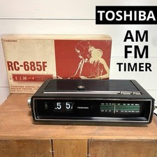 RC-685F Toshiba Flip Clock FM AM Radio Alarme Minuterie 50Hz Vintage Retro Fo...