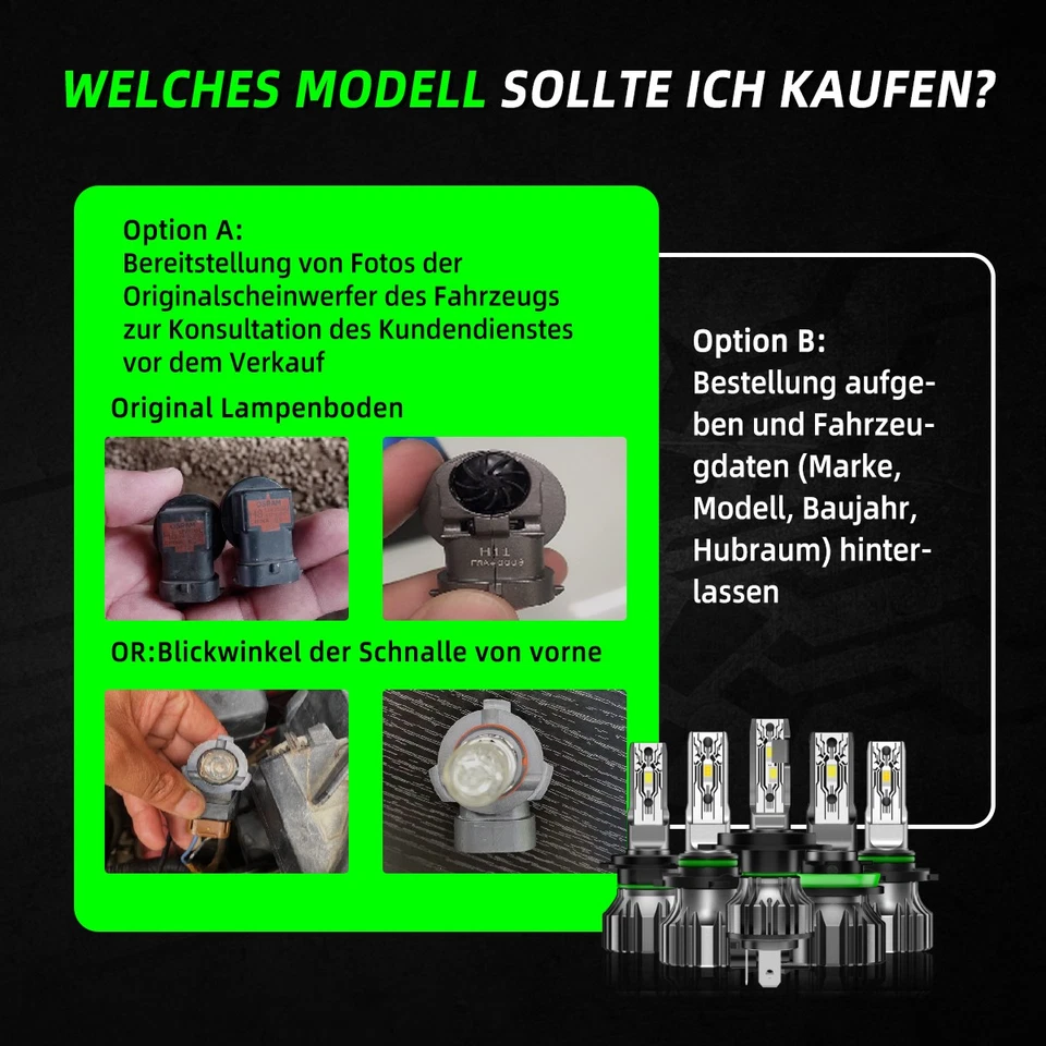 H1 LED Scheinwerfer 50W Zulassung Lampen Ersatz Halogen Xenon Fern Abblendlicht - Bild 2 von 4
