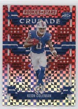 2024 Panini Rookies & Stars Crusade Red Plaid Keon Coleman #C-KCN 17w0