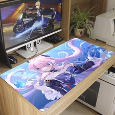 Sangonomiya Kokomi Genshin Impact Keyboard Mouse Pad Gaming Desk Playmat Mat
