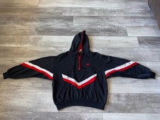 Vintage Nike 1/2 Zip Hoodie Sweatshirt Mens XL 1980s Gray Tag Fits Like M