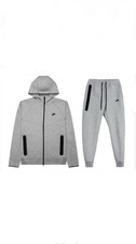 Nike Sportswear Tech Fleece Full-Zip Hoodie Joggers Set Grey, Size Large,