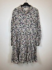 Ganni Women’s Floral Long Sleeved Smock Style Dress Size Medium Collared