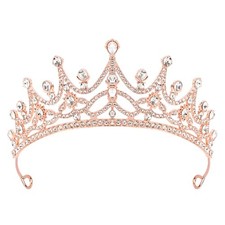 Queen Crowns for Women Tiaras Wedding Princess Crown Quinceanera Rose Gold