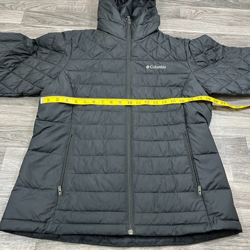 COLUMBIA SPORTSWEAR Full Zip Black Quilted Hooded Puffer Jacket Women's Size M - Picture 10 of 12