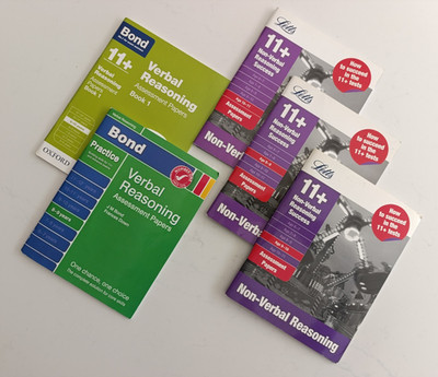 5 x Verbal & Non Verbal Workbook Bundle, Letts Oxford Uni Press, 11+