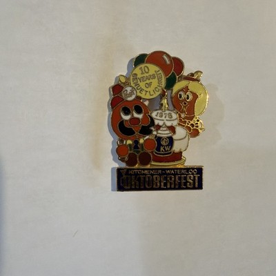 1978 Oktoberfest Kitchener Waterloo Canada Pin 10th Anniversary Vintage Rare