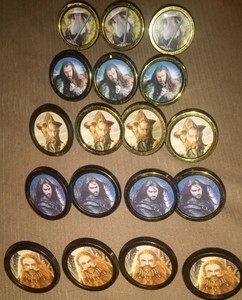 18 Lord Of The Rings MIDDLE EARTH  Cake Topper Rings Cupcake Birthday Party Loot
